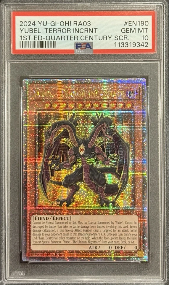 2024 PSA 10 YUGIOH RA03 QCR SECRET RARE YUBEL TERROR INCARNATE 💎 - Image 1 of 1