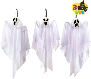 27.5" Halloween Hanging Ghost Decoration Outdoor Spooky Yard Prop - Picture 1 of 8