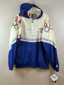 Vintage Starter Olympics Jacket Mens Atlanta Embroidered Windbreaker NWT Size XL - Picture 1 of 10