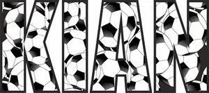 PERSONALISED NAME FOOTBALL WALL ART STICKER CHILDRENS CHILD KIDS ROOM - Picture 1 of 1