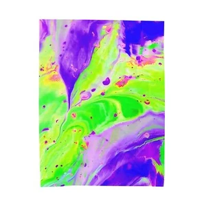 Vibrant Velveteen Plush Blanket, Cozy Throw, Colorful Decor, Vibrant Gift, Home - Picture 1 of 9