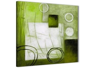 Limettengrün Gemälde Badezimmer Leinwand Accessoires - Abstrakt 1s431s - 49cm - Bild 1 von 4