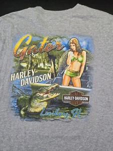 Harley Davidson Leesburg Gators 2016 camiseta pin-up airboat, talla XXL (26x31") - Imagen 1 de 19