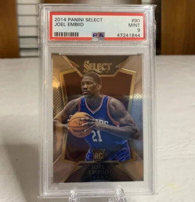 2014-15 Panini Select Joel Embiid RC #90 - PSA 9 - Mint - Low POP 78! MVP?📈 - Image 1 of 4