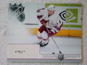 2006-07 Upper Deck Be A Player Keith Ballard 8X10 Autographed Photo Card Coyotes - Picture 1 of 2