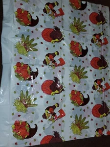 54" x 72" PLASTIC THANKSGIVING TABLE COVERING NEW FAST SHIPPING - Picture 1 of 2