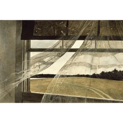 Wind From the Sea 1947 de Andrew Wyeth 2016 impresión artística ventana costera Maine 28x22 Foto 1 de 4