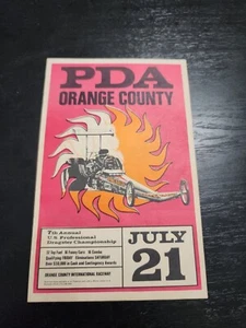1973 Orange County Raceway PDA 4th Annual Dragster Championship Sticker JB1G - Picture 1 of 8