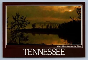 Postcard Vtg Tennessee Misty Morning On The River Quiet Peaceful 4x6 - Picture 1 of 2