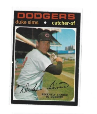 1971 O-Pee-Chee #172 Duke Sims/(Los Angeles Dodgers) EXMT - Image 1 of 2