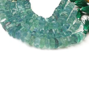Natural Green Fluorite Beads 8 Inch Strand 9-11 MM Beads Faceted Tumble Gemstone - Picture 1 of 5