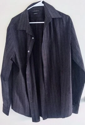 Axist Mens Size L Large Black With Light Stripes Dress Shirt. NWOT. Long Sleeve. - Image 1 of 4