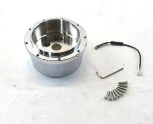 GM Universal Steering Column 9 Hole Steering Wheel Adaptor Chrome S83011C - Picture 1 of 2