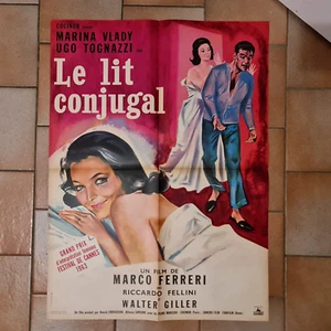 Ancienne affichette de cinéma (76,5 cm / 56 cm) - Le lit conjugal - 1963 - Bild 1 von 8