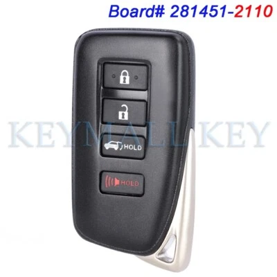 281451-2110 Smart Remote Key Fob for Lexus LX570 NX200t NX300 NX300h HYQ14FBA Foto 1 de 4