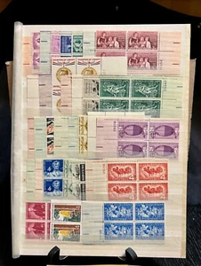 US, 1957-1958 Complete Plate Blocks Sets Scott #1086-#1123 Mint Never Hinged VF - Picture 1 of 7