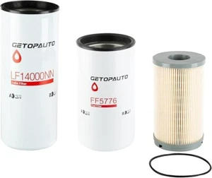 GETOPAUTO For CUMMINS ISX15 OIL CHANGE KIT LF14000NN FF5776 K37-1029 Filter - Picture 1 of 13