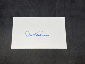 SIGNED IN-PERSON 3X5 INDEX CARD DON KESSINGER CHICAGO CUBS AUTO NO COA - Picture 1 of 2