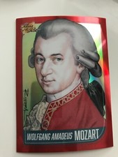 WOLFGANG AMADEUS MOZART Shiny RED Glow Card Pieces of Past Historical 2021 /100