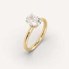 2.05 carat Oval Cut Engagement Ring | Real Mined Diamond in 14k Yellow Gold