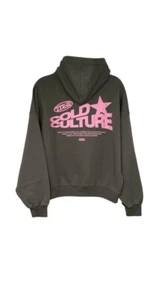 Cold Culture Unisex Down To Luck Hoodie Smokey Washed Gray 90s Street Wear L - Picture 1 of 4