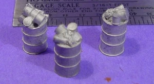 S SCALE Sn3 1/64 STEEL TRASH DRUMS WISEMAN MODEL SERVICES DETAIL PARTS: S342 - Picture 1 of 1
