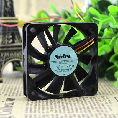1PC Nidec D06R-24SS1 05B 24V 0.12A 6CM 6015 3-wire inverter cooling fan#XR - Image 1 of 4