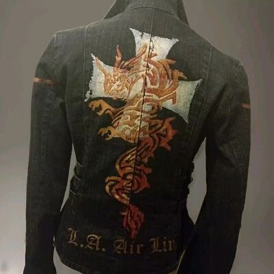 L A Airline Vintage Denim Jacket M - Image 1 of 4