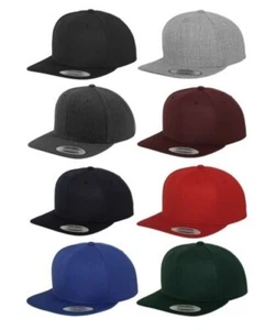 Flexfit Classic Snapback High Profile 6 Panel Baseball Hat Cap - Picture 1 of 18
