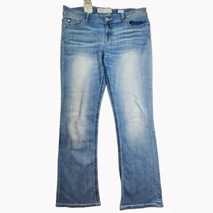 BKE Denim Payton Bootcut Jeans Curvy Fit Mid Rise Womens Size 36L Light Wash NEW - Picture 1 of 11