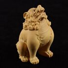 China Boxwood Wood Hand Carved Lion Statue ???.????60761
