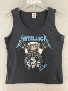 Metallica Womens Tank Top Black Rock Music Skull Y2K - Picture 1 of 8