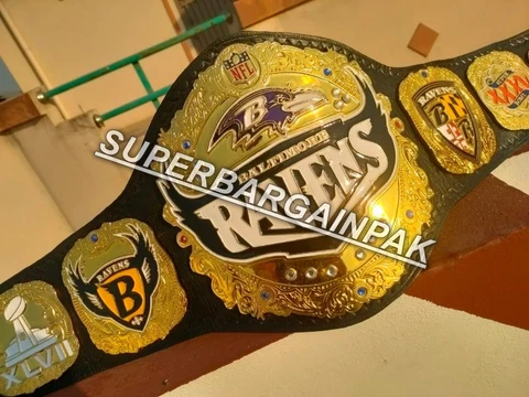 Baltimore Ravens Super Bowl/ NFL Championship Belt 4mm Zinc Cover