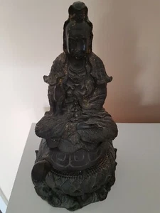 Buddah Figur, China, mit symbolischer Karana Mudra  Darstellung 100-120 Jahre  - Bild 1 von 8