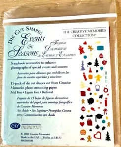 CREATIVE MEMORIES - Events & Seasons Pack Paper Die Cut Shapes - NEW & NLA! - Picture 1 of 1
