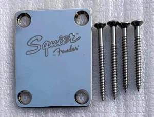 neck plate Fender Squier neuf chrome - Picture 1 of 3