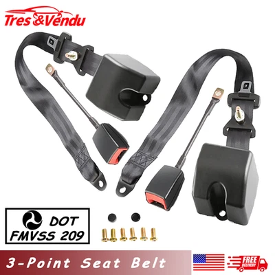 Driver&Passenger 3-point Retractable Safety Belt Straps For Volkswagen Beetle - Image 1 of 4