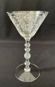 VINTAGE CAMBRIDGE DIANE 3122 ETCHED LIQUOR COCKTAIL GLASS 5 7/8" - Picture 1 of 2