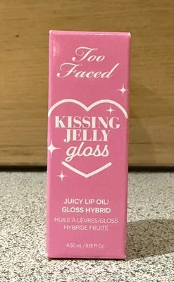 Too Faced Kissing Jelly Gloss Juicy Lip Oil /Gloss Hybrid Bubblegum 4.5ml. BNIB  - Image 1 of 4