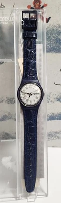 Reloj Swatch GN706 Diamantes 1993 Originales 34mm Correa Cuero Cuarzo Nuevo de Lote Antiguo De Colección  Foto 1 de 3
