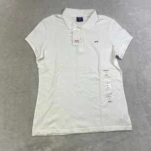 Le Tigre Women's White Classic Polo Shirt XL Short Sleeve Embroidered Logo NWT - Picture 1 of 7