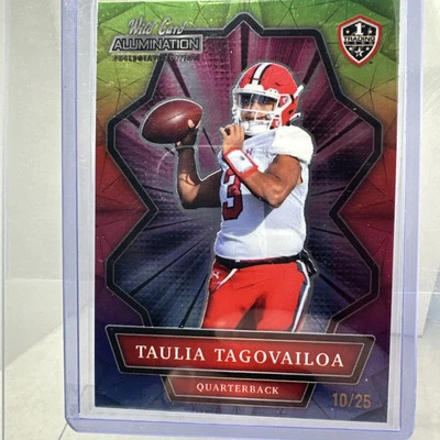 2021 Wild Card Allumination TAULIA TAGOVAILOA  #ANBC-76 Maryland ROOKIE 10/25 - Image 1 of 4