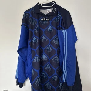 Oliver Kahn Goalkeeping Trikot adidas Gr. L blau langarm Longsleeve Rohling Rar - Bild 1 von 4