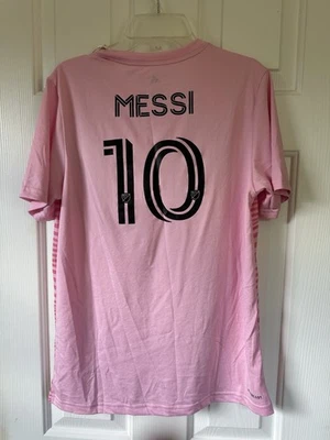 Adidas Nueva Con Etiquetas Lionel Messi #10 Juvenil Grande Drifit Camiseta de Fútbol Rosa Foto 1 de 4