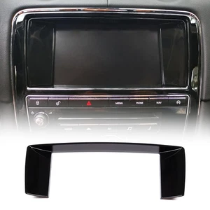 Glossy Black Dashboard GPS Navigation Screen Frame Trim For Jaguar XJ 2010-16 - Picture 1 of 9