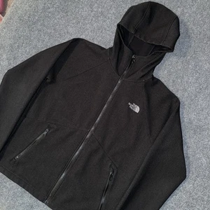 The North Face Jacke Herren Medium schwarz Fleece Kapuze Full Zip Wandern Outdoor - Bild 1 von 13