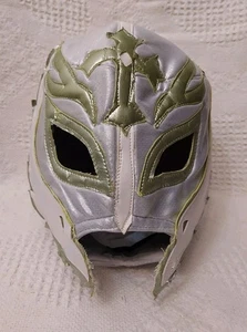 Luche Libre Silber Weiß & Hellgrün Maske Markenlos Einheitsgröße - Bild 1 von 10