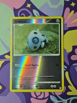 Pokémon TCG Diamond & Pearl Mysterious Treasures Aron 71/123 Reverse Holo NM - Image 1 of 4