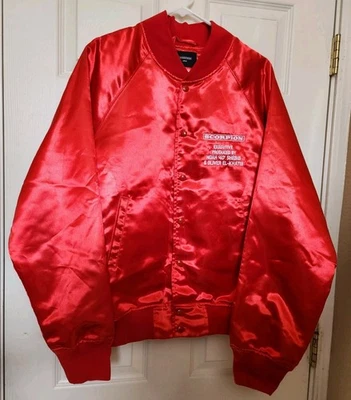 Chaqueta de bombardero Drake Scorpion 2018 Tour Promo roja satinada grande para hombre Foto 1 de 4