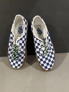 Talla 6.5 - VANS Auténtico Tablero de Cuadros - Cordones Trenzados de Goma Azul para MUJER TALLA 8 - Imagen 1 de 5